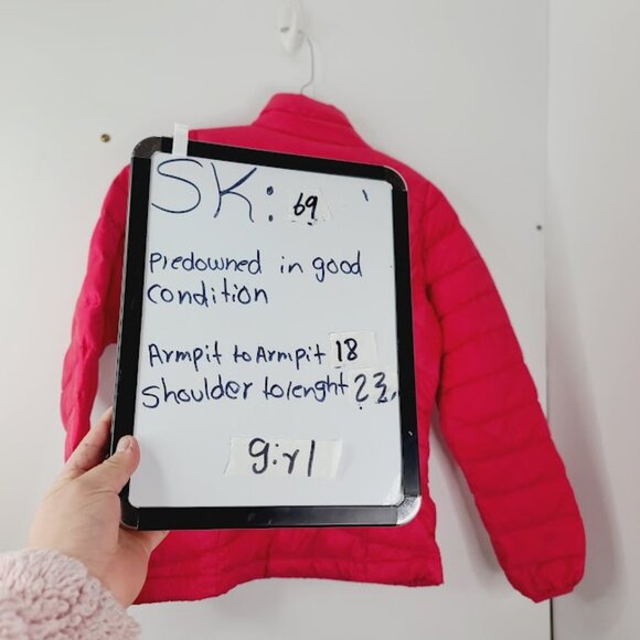 Patagonia Girl's Pink Long Sleeve Winter Padded Puffer Jacket Size L - Picture 6 of 6